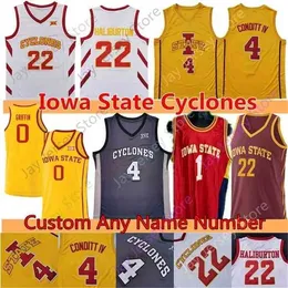 Mitch Custom 2020 Iowa State Cyclones Basketball Jersey NCAA College George Conditt IV Tyrese Haliburton Rasir Bolton Young Griffin Jacobson Nixon