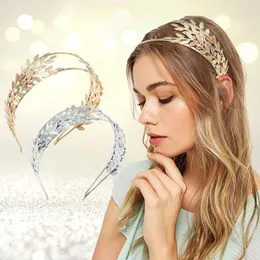 Headpieces designade pannband för kvinnor smycken bröllop huvudbonad med strass brudtillbehör som kör svettband män