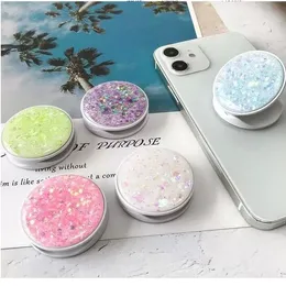 Blandade färger Universal Bil Glitter Bling Telefonhållare för smarta telefoner Grip Stand Sockets Tabletter iphone X Samsung