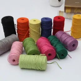 Outdoor Gadgets 100M Colorful Natural Burlap Hessian Jute Twine Cord Rope String Gift Packing Strings Christmas Event & Party