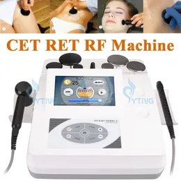 2 처리 단극 RF 스킨 조임 슬리밍 기계 CET RET PAIN THER 체중 감량을위한 무선 주파수 미용 장비 지방 감소