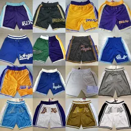 Classic Man XS-XXXL Shorts de Basquete Just Don Los 24Angeles 8 BlackMamba Com Bolso Respirável Praia Curto Calça de Moletom Hip Pop