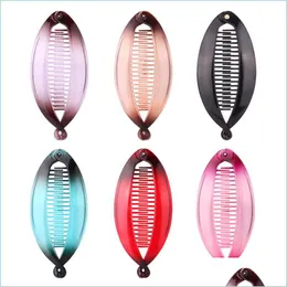 Haarklammern Barrettes Frauen transparent plastische Haarnadel Lady Modehandete Hufettail Linsen vertikale Bananenhaarklammern Mticolor Dr. Dhcuz