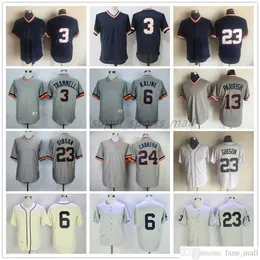 1938 Throwback Baseball Jersey Vintage 23 Kirk Gibson 3 Alan Trammell 6 Al Kaline Beige 13 Lance Parrish 24 Miguel Cabrera Trikots 1970 Retro