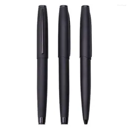 Wysokiej jakości metalowy metal 183 Ball Point Pen Frost Black Signature Elegante Pryweria biurowa School School Dopasowania atramentowe