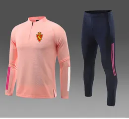 Treno masculino de Zaragoza Real Treno masculino Autumn e Winter Outdoor Football Treinamento Treinamento infantil Crianças Jogging Sports Soccer Home Suit Custom Logo