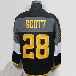 GLA MIT #28 JOHN SCOTT 2016 All Star #19 Jonathan Toews MENS MENT MENTERSTED MENTER BLANK ICE HOCKEY JERSEY Black White with C Patch