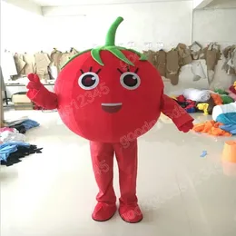 Trajes de mascote de tomate vermelho de Halloween trajes de festas de natal carnaval carnaval publicitário de aniversário fantasia roupa de fantasia