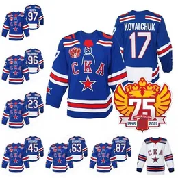 GLA WPAVEL DATSYUK 17 SKA SAINT PETERSBURGO 75ﾺ anivers￡rio Jersey Andrei Kuzmenko Evgenii Dadonov Daniil Pylenkov Shipachyov Alexander