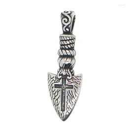 Подвесные ожерелья Unisex 316L из нержавеющей стали Cool Cross Arrow Chain