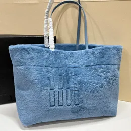 Wool Tote Bag Large Shopping Handbag Purse Women Crossbody Handbags Winter Embossed Letter Quality Bags New Products Autumn