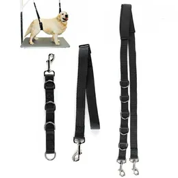 Dog Collars Leashes Pet Supplies Adjustable Grooming Belly Strap Drings Bathing Band Free Size Traction Belt Collar Harness 3pcs 220923