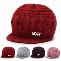 Beanie/Schädelkappen BeanieSkull Mode Frauen Warme Beanie Mütze Hut Dame Herbst Winter Dick Gestrickte MOM Großmutter Für 220927