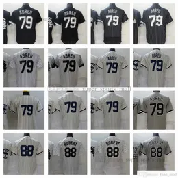 2022-23 Nova camisa de beisebol costurou 79 Jose 88 Luis Abreu Robertl Jerseys Men Size S-XXXL Home Away Grey White Black