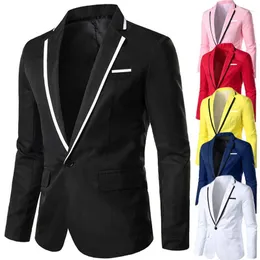 Men's Jackets Men's Fashion Stylish Casual Long Sleeve Solid Color Blazer Business Wedding Party Outswear Slim Fit Coat Suit kostuum#G3