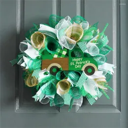 Dekoracyjne kwiaty wiszące wieniec Innowacyjny lekka łatwa do nakładania gładkich krawędzi St Patricks Day Garland Decor na prezenty