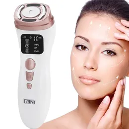 Face Massager 3 in 1 Mini Hifu Face Machine Ultrasound RF EMS Beauty Device Neck Lifting Tightening Skin Rejuvenation Skin Care Product 220926