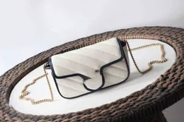 2022 Evening Bags Shoulder Camera Bags Women Handbag Female White black border leather Fashion texture contracted