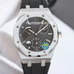 26120 Mens Watch TWA Factory Swiss Cal.2329 Автоматическое движение мощное резерв белый / синий цифер