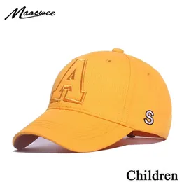 Boll Caps Child Hats Kids Baseball Cap med brev broderi rolig vår sommar hiphop boy sol ben 220927