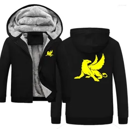 Erkek Hoodies Erkek Sweatshirts Efsanevi Gryphon Şapkalı Erkekler Erkekler Sonbahar Kış Erkek Sıcak Ceket Markası