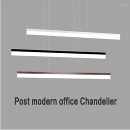 Pendant Lamps L Straight Strip LED Office Lighting Chandelier Creative Modern Acrylic Conference Room Project Word Hanging Line Lamp