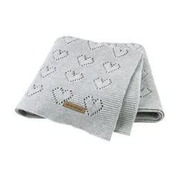 Filtar Swaddling S Sticked Born Bebes Barnvagnar Sängkläder Täcken Bomull Toddler Kids Wrap Infantil Unisex 100x80cm 220927