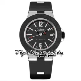 2022 dx103445 Aluminium Automatic Mechanical Mens Watch 40MM Rubberclad Logo Letter Bezel Black Dial Stick Markers Stainless Case Rubber Strap eternity Watches