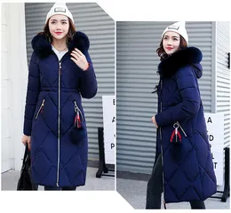 2022 cappotto invernale parka ispessito da donna cuciture cappotto invernale lungo sottile piumino da donna in cotone piumino parka piumino da donna