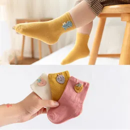 3 pares/lote Baby Cotton Socks Cartoon Patch Boy Girl Sock recém -nascido Sofs Soft Soft Crianças 20220927 E3