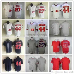 1938 Retrocesso Jersey Vintage 44 Reggie Jackson 27 Erstad Retrocesso 29 Rod Carew 30 Nolan Ryan Jerseys 1973