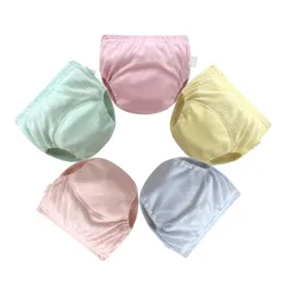 Frisas de pano 3pcs/lote de treinamento calças de verão shorts para bebês de cor sólida lavável roupa de roupas de roupa de menina de pano