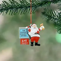 Decorazioni natalizie Gas Babbo Natale Albero di Natale Resina Benzina Segno Decorazioni per la stanza Ornamenti Pendenti RRB15833