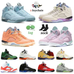 Jumpman Basketball Shoes Original Racer Blue 5 5s Shattered Backboard Raging Bull Jade Horizon Oreo Green Bean Trainers Easter Helmet Muslin jordens jordon