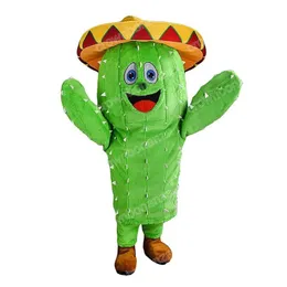 trajes de mascota de Halloween Green Cactus traje de personaje de dibujos animados