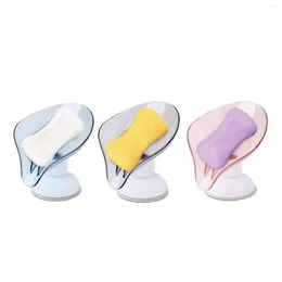 Soap Dishes Suction Cup Dish Holder Leaf-Shape Self-Draining Saver Box Not Punched For Shower Bathroom Kitchen#002