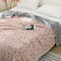 Koce obrzęk japoński bawełniany koc cienki ręcznik kołdra gazy łóżka dla królowej king size dzieci