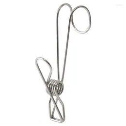 Clothing Storage & Wardrobe Stainless Steel Metal Long Tail Clip With Hooks Clothes Pins Hanging Universal Clips For Kitchen Bathroom Office