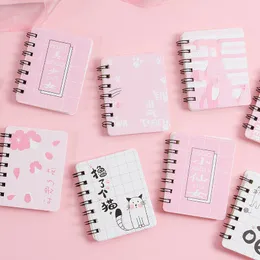 Notes Cute Pink Panther Memo Pad Korean Stationery Student Rollover Coil Notebook Portable Small Book School Supplies Ho 220927