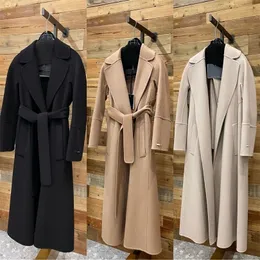 Womens Fur Faux DoubleFaced Woolen Goods Coat Cappotto di lana Cappotto femminile SlimFit Cashmere HighGrade inverno donna lana 220927