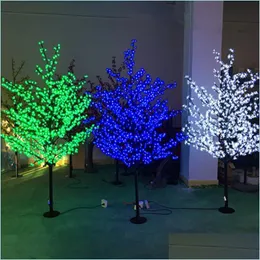 Party Decoration LED Cherry Blossom Tree Lamp 1.5/1.8/2.0/2,5 meter H￶g simation Naturlig stam Br￶llopsbelysning Garden Drop Deliver DHC42