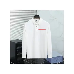 Designer Mens Polo Shirts Polos Tops Embroidery letter Men T Shirts Fashion long sleeve Tshirts Shirt Unisex High Street Casual Top Tees Size 3XL 4XL 5XL 6XL