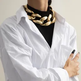 Choker Jewelry Punk Metal Cool Wind Geometric Necklace Exaggerated Female Personality Thick Chain And Mixed Color