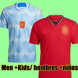 Copa do Mundo Pedri Soccer Jerseys 2022 2023 Morata Ferran Koke Gavi Torres Azpilicueta 2022-23 Ramos F￣s Vers￣o de Futebol