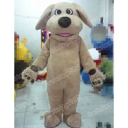 Halloween Brown Dog Mascot Costume Simula￧￣o Cartoon Anime Personagem Adultos Tamanho do Natal A publicidade ao ar livre