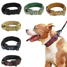 Dog Collars Leashes Rope Tactical collar Outdoor Medium and Large Training Traction Collar Nylon Adjustable Wearresistant Leash Belt 220923