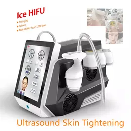 Cold Hifu 62000 샷 미용 장비 고강도 초음파 이마 주름 제거 기계 Ice Hifu Skin Lifting Cryo 냉각 통증이 없습니다.