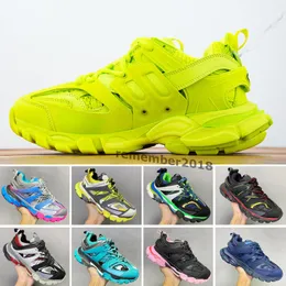 Homens e mulheres comuns malha nylon rastrear esportes esportes sapatos de esportes 3 gerações de reciclagem de tênis de campo de campo Designer Slide casual Tamanho 36-45 RM4