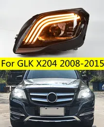 Światła samochodowe dla GLK 20 08-20 15 x204 LED Reflights Modyfikacja Styl Style Style DRL Dynamiczny zestaw lampy sygnałowej