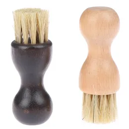Gourd Shape Shoe Clean Hair Brush Oiled Polishing Ash Removal Cleaning Beech Brush Furniture Sundries Ground Cleans Brushes C0926